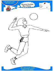 Çocuklar İçin Voleybol Boyama Sayfaları 